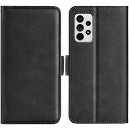 Mobigear Slim Magnet Samsung Galaxy A33 Hülle Klapphülle Geldbörse - Schwarz