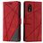 Mobigear Rhombus Samsung Galaxy Xcover 7 Klapphülle Portemonnaie - Rot