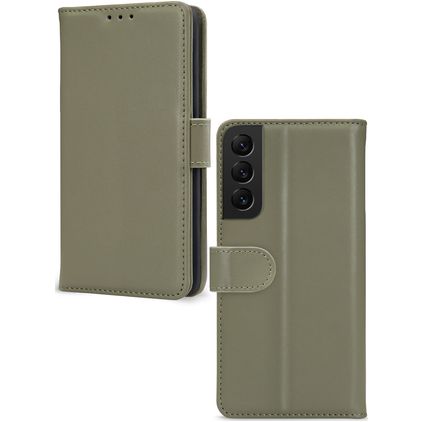 Mobilize Premium Gelly Wallet Samsung Galaxy S22 Hülle Klapphülle Geldbörse - Grün