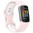 Mobigear Sport Dual Silikon Fitbit Charge 5 Armband Drückerschließe - Weiß / Pink