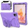 Mobigear Butterfly iPad Air 11 Zoll (2024) Hülle EVA Schaum Backcover + Schulterträger + Ständer - Lila