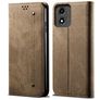 Mobigear Ranch Motorola Moto E14 Hülle Klapphülle Geldbörse - Braun