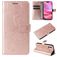 Mobigear Butterfly iPhone 16 Hülle Klapphülle Geldbörse - Roségold