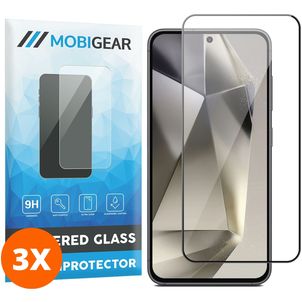 Mobigear Premium Samsung Galaxy S24 Plus Panzerglas Gehärtetes Glas Displayschutz - Hüllenfreundlich (3er Pack)