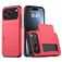Mobigear Card iPhone 18 Pro Max Hardcase Backcover Shockproof mit Kartenfach - Rot