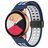 Mobigear Sport Plus Mag Silikon Smartwatch Armband Magnetverschluss - 20-mm-Universalanschluss - Weiß / Dunkelblau