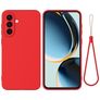 Mobigear Rubber Touch Samsung Galaxy A57 Silikon Hülle Backcover - Rot