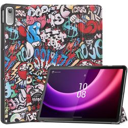 Mobigear Tri-Fold Lenovo Tab P11 Gen 2 Hülle Klapphülle - Graffiti
