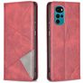 Mobigear Rhombus Slim Motorola Moto G22 Hülle Klapphülle - Rot