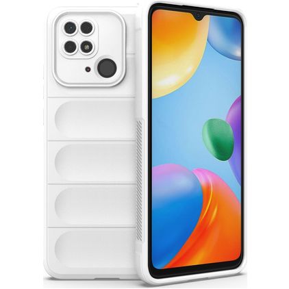 Mobigear Bumpy Xiaomi Redmi 10C Hülle Flexibles TPU Backcover - Weiß