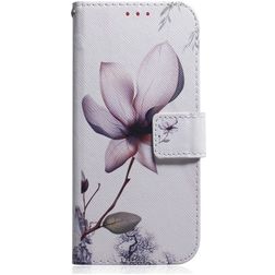 Mobigear Design LG K40s Hülle Klapphülle Geldbörse - Magnolie