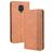 Mobigear Sensation Xiaomi Redmi Note 9 Pro Hülle Klapphülle Geldbörse - Cognac
