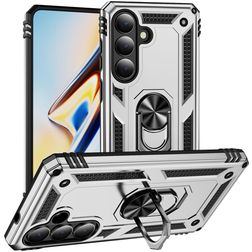 Mobigear Armor ring Samsung Galaxy S26 Hülle Hardcase Backcover Stoßfest mit Ringhalter - Silber