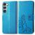 Mobigear Clover Samsung Galaxy A54 Hülle Klapphülle Geldbörse - Blau