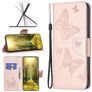 Mobigear Butterfly Nokia G11 Hülle Klapphülle Geldbörse - Roségold