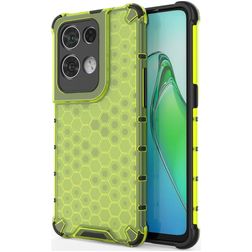 Mobigear Honeycomb OPPO Reno 8 Pro 5G Hülle Hardcase Backcover Stoßfest - Grün