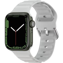 Mobigear Bumpy Silikon Apple Watch Armband Dornschließe - 42/41/40/38 mm - Grau