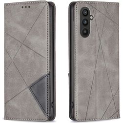 Mobigear Rhombus Slim Samsung Galaxy A24 Hülle Klapphülle - Grau