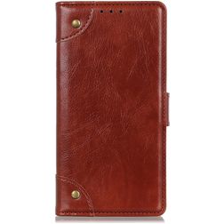 Mobigear Ranch LG K61 Hülle Klapphülle Geldbörse - Braun