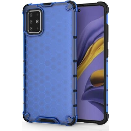 Mobigear Honeycomb Samsung Galaxy A51 Hülle Hardcase Backcover Stoßfest - Blau