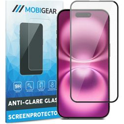 Mobigear Premium iPhone 16 Plus Panzerglas Gehärtetes Glas Displayschutz Anti-Glare - Hüllenfreundlich - Schwarz