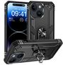 Mobigear Armor Ring iPhone 15 Hülle Hardcase Backcover Stoßfest mit Ringhalter - Schwarz