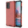 Mobigear Honeycomb Xiaomi Redmi Note 10S Hülle Hardcase Backcover Stoßfest - Rot