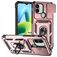 Mobigear Armor Ring Cam Slide Xiaomi Redmi A1 4G Hülle Hardcase Backcover Stoßfest mit Ringhalter und Kamera Slider - Roségold
