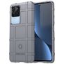 Mobigear Rugged Shield POCO F4 Hülle Flexibles TPU Backcover Stoßfest - Grau