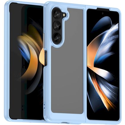 Mobigear Crystal Samsung Galaxy Z Fold 5 Hardcase Backcover - Transparent / Blau