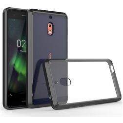 Mobigear Crystal Nokia 2.1 Hülle Hardcase Backcover - Transparent / Schwarz