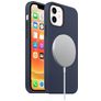 Mobigear Rubber Touch iPhone 12 Mini Silikon MagSafe Hülle Backcover - Marineblau