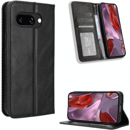 Mobigear Sensation Google Pixel 9a Hülle Klapphülle Geldbörse - Schwarz