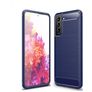 Mobigear Brushed Slim Samsung Galaxy S21 FE Hülle Flexibles TPU Backcover - Blau