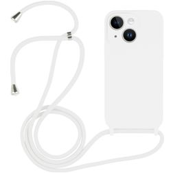 Mobigear Lanyard iPhone 15 Silikon Handykette - Weiß