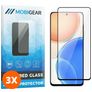 Mobigear Premium HONOR X8 Panzerglas Gehärtetes Glas Displayschutz - Hüllenfreundlich - Schwarz (3er Pack)