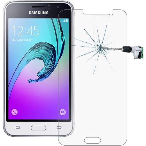 Mobigear Samsung Galaxy J1 (2016) Panzerglas Gehärtetes Glas Displayschutz - Hüllenfreundlich