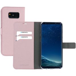 Mobiparts Saffiano Wallet Samsung Galaxy S8 Plus Hülle Klapphülle Geldbörse - Pink