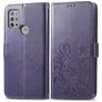 Mobigear Clover Motorola Moto G20 Hülle Klapphülle Geldbörse - Lila