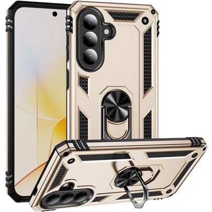 Mobigear Armor ring Samsung Galaxy A57 Hülle Hardcase Backcover Stoßfest mit Ringhalter - Gold