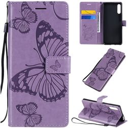Mobigear Butterfly Sony Xperia L4 Hülle Klapphülle Geldbörse - Lila