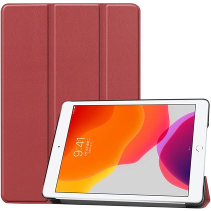 Mobigear Tri-Fold iPad 9 (2021) Hülle Klapphülle - Weinrot