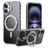 Mobigear Frosted Mag iPhone 17 MagSafe Hülle Hardcase Backcover mit Ständer - Grau