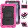 Mobigear SureGrip Xtreme Samsung Galaxy Tab A9 (2023) Hülle Kunststoff / Silikon Backcover + Schultergurt + Ständer - Pink