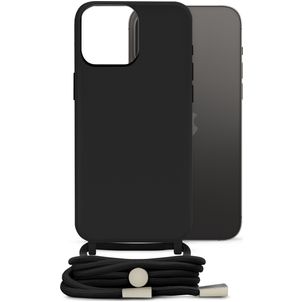 Mobilize Lanyard Gelly iPhone 14 Pro Max Flexibles TPU Handykette - Schwarz