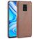 Mobigear Croco Xiaomi Redmi Note 9 Pro Hülle Hardcase Backcover - Braun