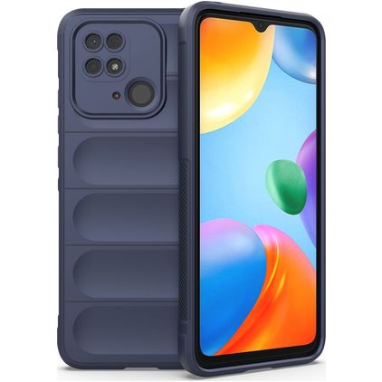 Mobigear Bumpy Xiaomi Redmi 10C Hülle Flexibles TPU Backcover - Dunkelblau