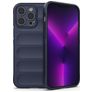 Mobigear Bumpy iPhone 14 Pro Max Hülle Flexibles TPU Backcover - Dunkelblau
