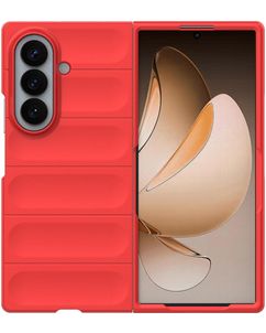 Mobigear Bumpy Samsung Galaxy Z Fold 8 Ultra Hülle Flexibles TPU Backcover - Rot