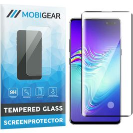 Mobigear Premium Samsung Galaxy S10 5G Panzerglas Gehärtetes Glas Displayschutz - Hüllenfreundlich - Schwarz